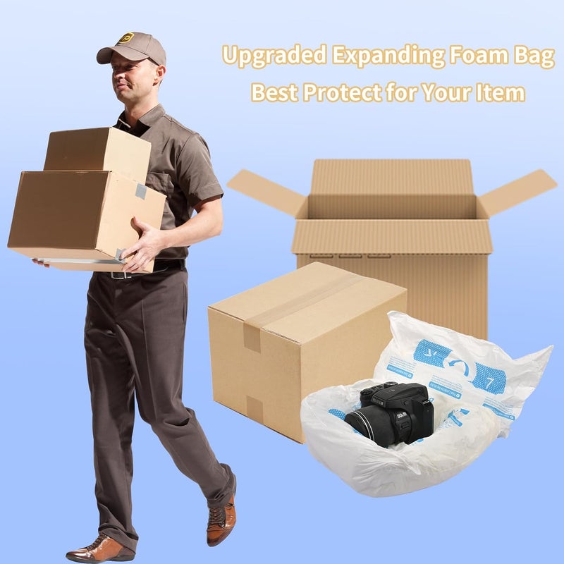 Umail 4 Pcs 16”x18” Expanding Foam Packaging for PC & Fragile Items, Expandable Packing Foam, Protective Cushioning for Electronics & Valuables - Image 3